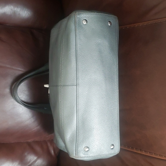 COACH Carryall Penelope F16531 Silver Leather Tote - Picture 7 of 16